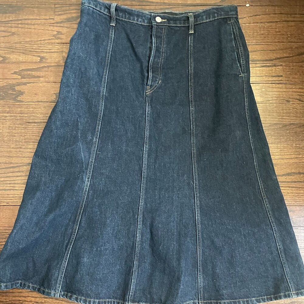 Banana Republic Pia denim midi skirt size 14